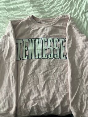 Tennessee Graphic Scoop Neck Sweater - Light Pink